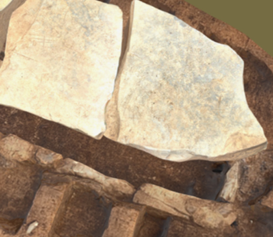 画像：石棺墓3Dデータを拡大表示したキャプチャ