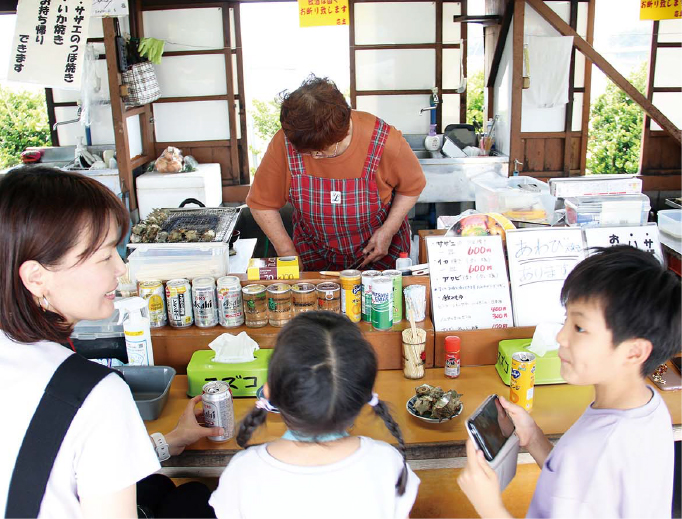 サザエのつぼ焼き売店