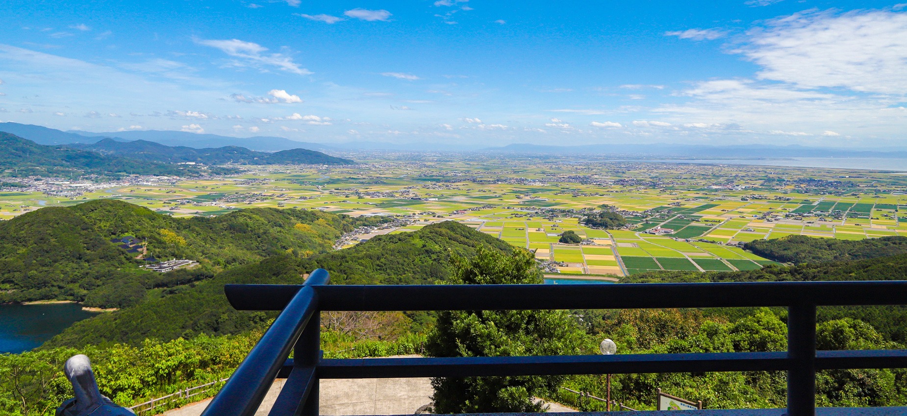 写真：肥前犬山城展望所から見おろす白石町の風景