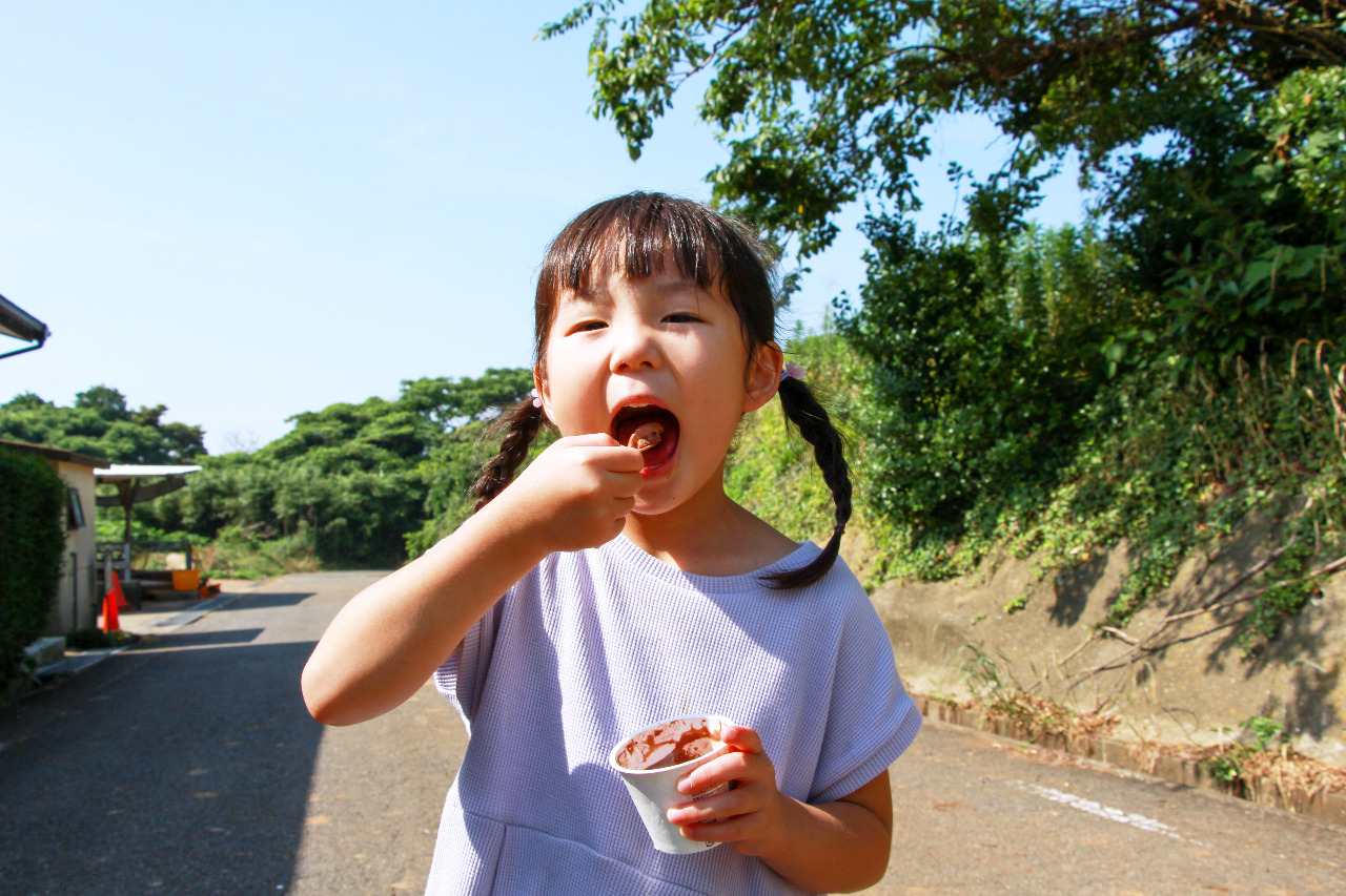 写真：ジェラートは地元産の素材を使用