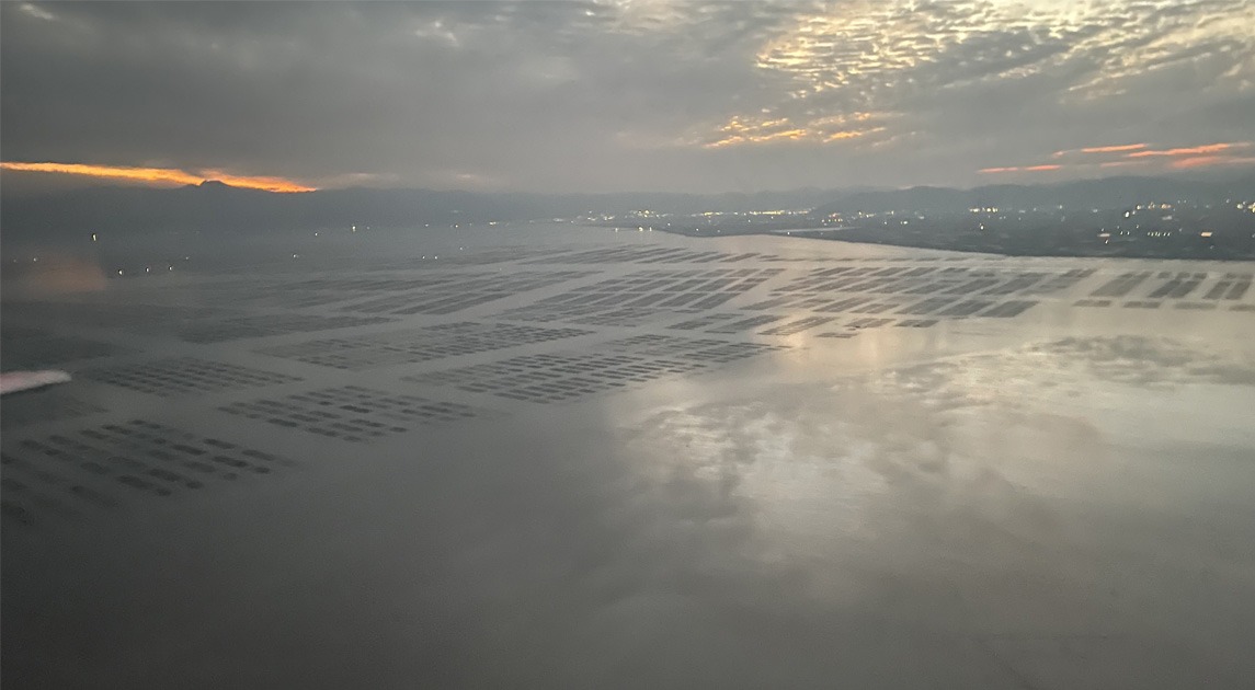 写真：有明海の空撮写真