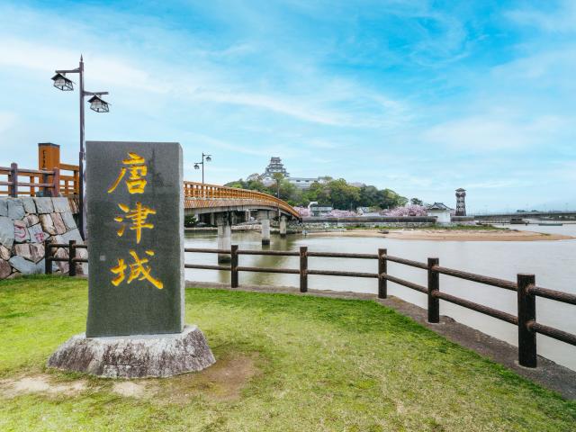 写真：唐津城（桜）