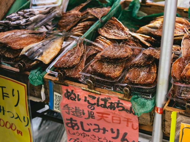 写真：呼子の朝市通り