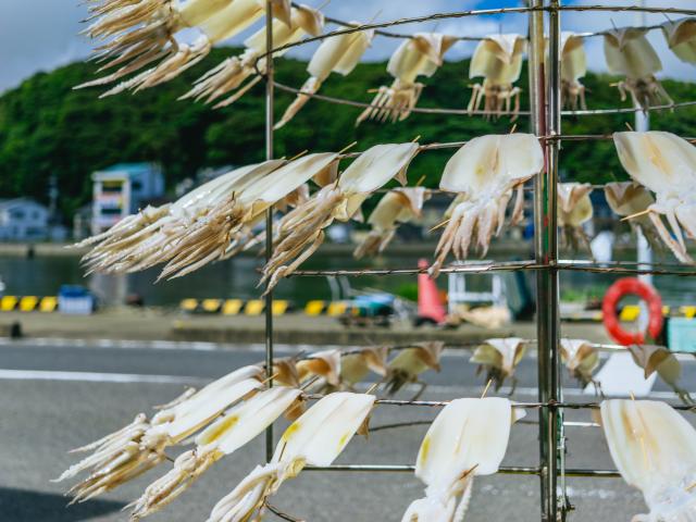 写真：呼子の朝市通り