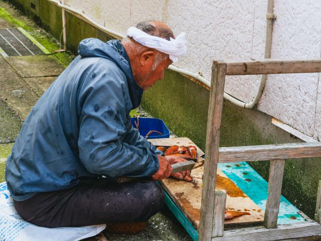 写真：呼子の朝市通り