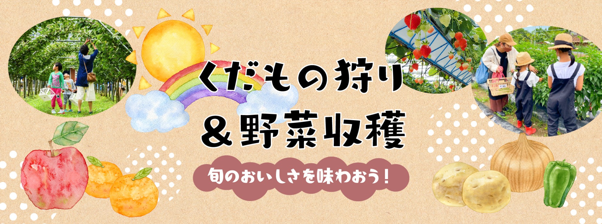 画像：くだもの狩り＆野菜収穫特集のイメージ