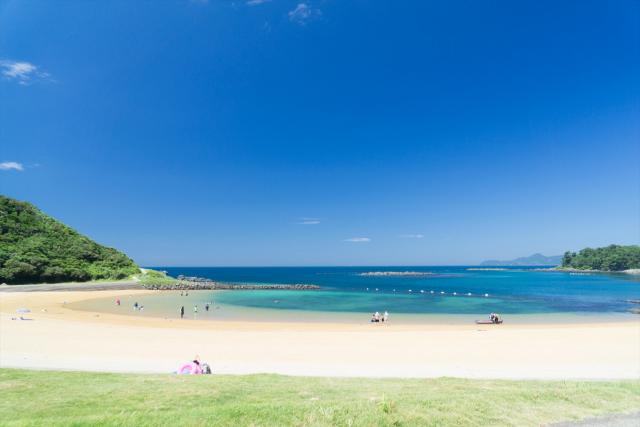 写真：波戸岬海水浴場全景