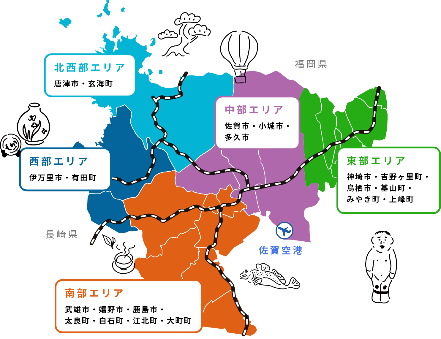 佐賀のマップ